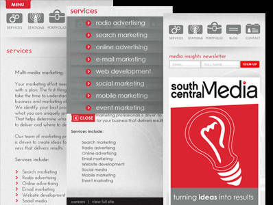 Web Design - South Central Media